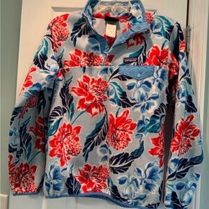 Patagonia Floral Sweater - Red and Blue